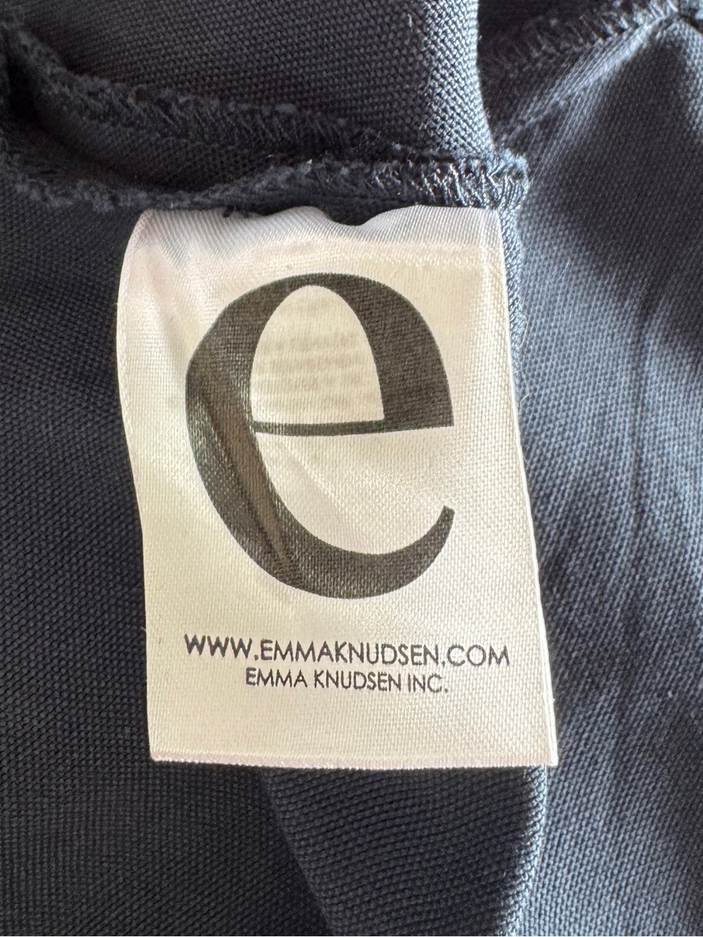 Emma Knudsen Lauren Dress Navy Linen Blend Ruffle Hem Oversized XXS (XS-Sm) - Picture 9 of 11